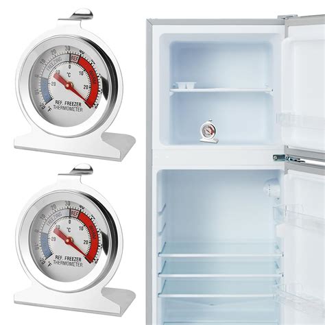 Pi Ces Thermometre Frigo Thermometre Congelateur En Acier Inoxydable