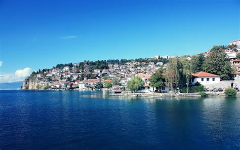 Le Ohrid Mac Doine La Vieille Ville Petit Paysage Fra Che Fond D Cran