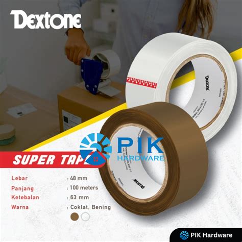 Jual Isolasi Lakban Dextone Bening Coklat Inch Meter Mm X