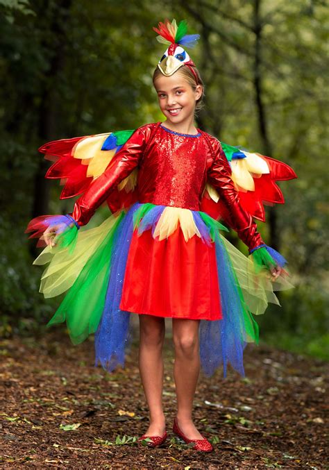 Girl's Tropical Parrot Costume Dress