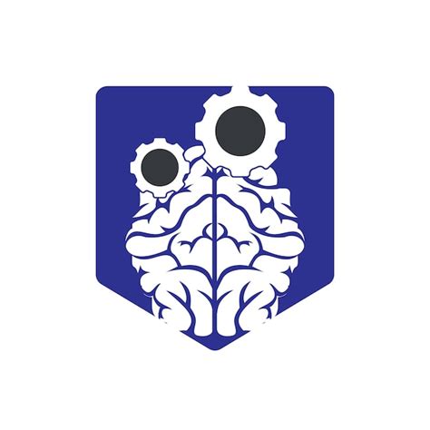 Cr Ation De Logo Cerveau Et Engrenage Vecteur Premium