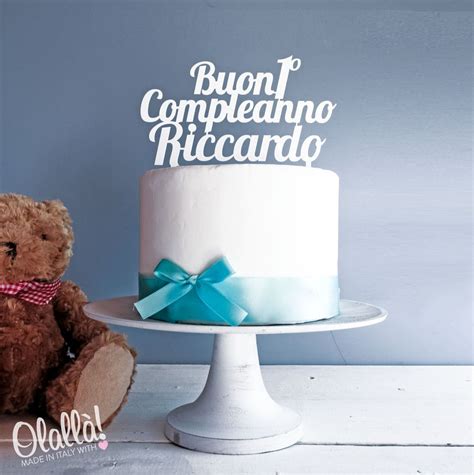 Cake Topper Personalizzato Buon Compleanno Bambino Olallà
