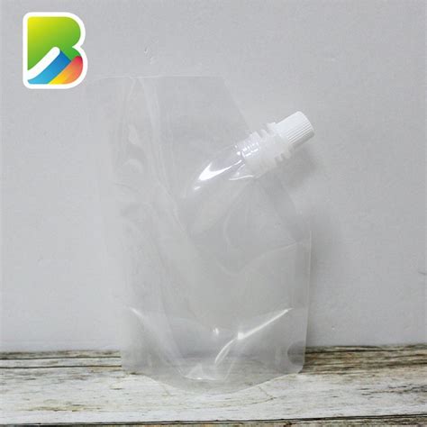 Shape Topprinted For Liquid Juice Packing Logo Print High Class Clear