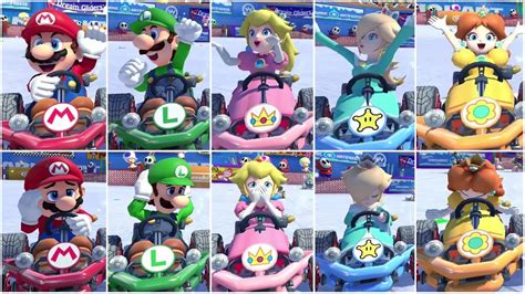 Mario Kart 8 Deluxe All Characters Winning And Lossing Animations