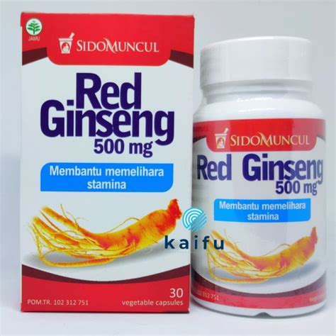 Jual Sidomuncul Red Ginseng Membantu Memelihara Stamina Isi 30 Kapsul