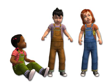 Mod The Sims Long Overalls For Toddlers