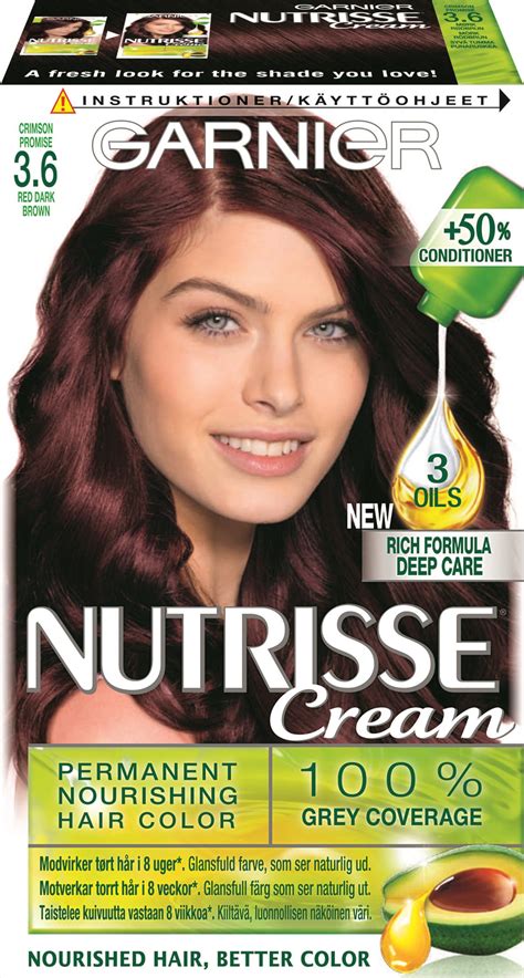 Garnier Nutrisse Trwała farba do włosów 3.6 Red Dark Brown | lyko.com