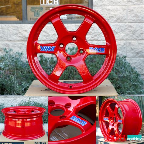 Rays Volk Racing Te37 Wheels 15x8 4x100 35 Offset Red