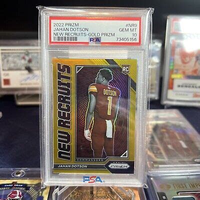 Panini Prizm Jahan Dotson New Recruits Gold Rookie Rc Psa