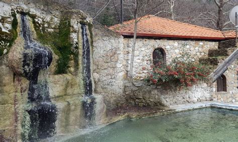 Waterfall at Loutra Pozar Thermal Baths Stock Photo - Image of greece, mediterranean: 255095528