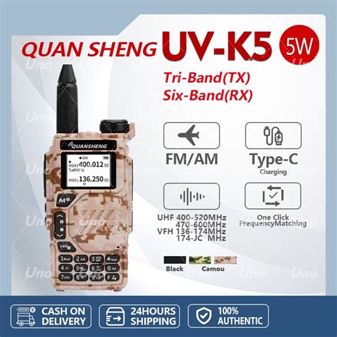 Quansheng Uv K Walkie Talkie Am Fm Uhf Vhf Tri Band Two Way Radio