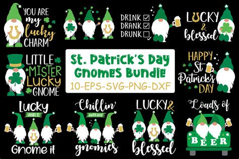 St Patrick's Day Gnome Bundle Svg