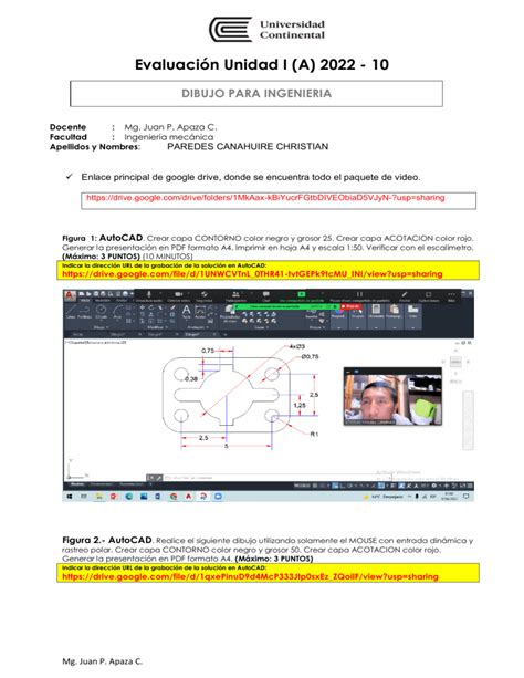 Ejercicios del CONSOLIDADO I SOL Dibujo para Ingeniería