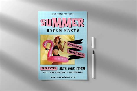 Summer Flyer Template Print Templates Ft Beach And Event Envato Elements