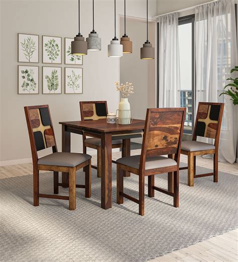 Buy Alamo Sheesham Wood Seater Dining Set In Scratch Resistant