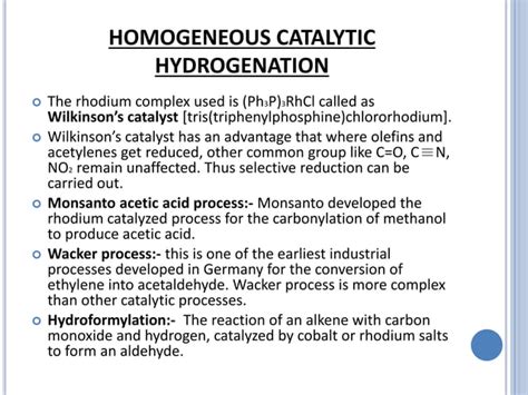 Hydrogenation, catalytic hydrogenation | PPT