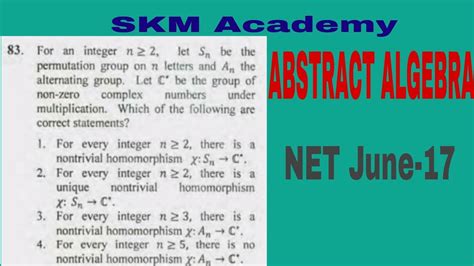 Abstract Algebra Csir Net Math June Code A Q Code B Q Code