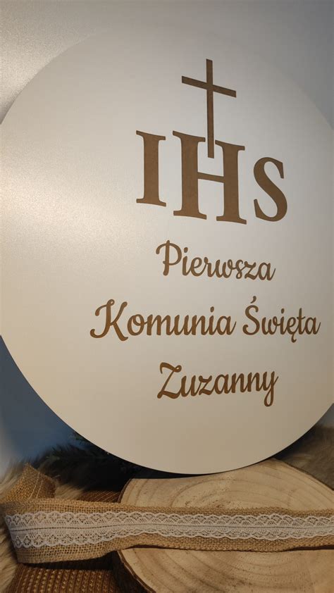 Personalizowany Napis Ko O Pierwsza Komunia Wi Ta Ihs Tablica