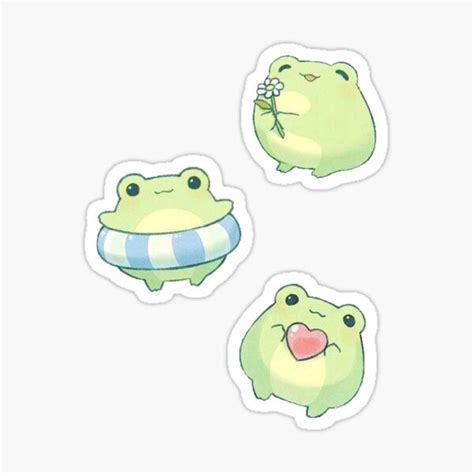 Cute Frogs Sticker For Sale By Mychickenugget Cute Laptop Stickers