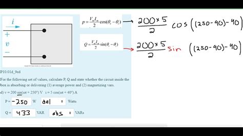 Intro To Circuit Analysis Ch 10 Sinusoidal Steady State Power Calculations Q S For The