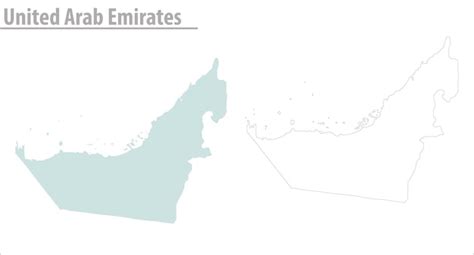 Premium Vector United Arab Emirates Map Illustration Vector Detailed