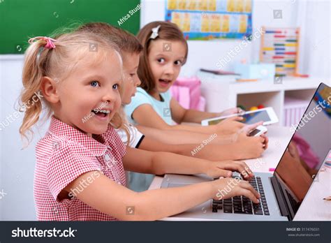 Group Children Laptop Classroom Stock Photo 317476031 Shutterstock