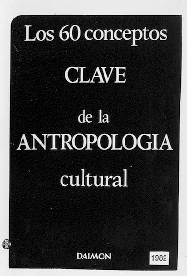 Los 60 conceptos Clave de la antropología cultural Antropología Urbana