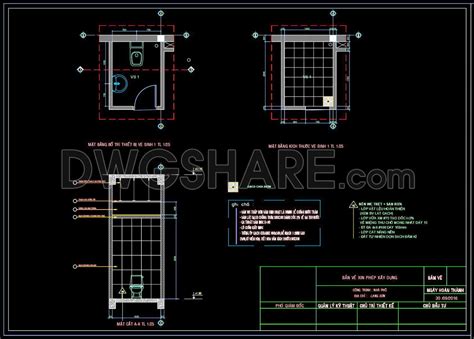 180. WC Layout Plan and elevations details CAD drawings download