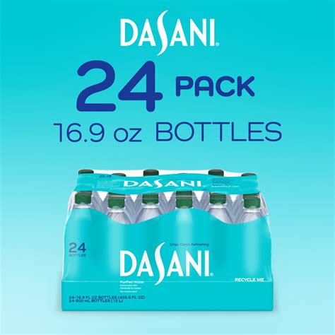 Dasani Purified Water Bottles 16 9 Fl Oz 24 Pack