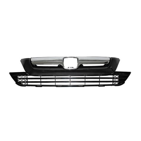 Upper Grille Lower Grill For Honda CRV CR V 2007 2009 Chrome Front