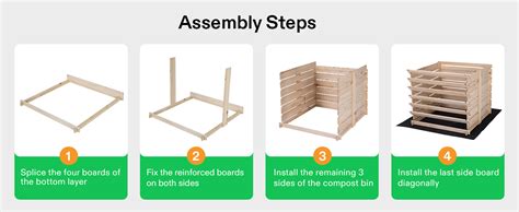 Vivosun Wooden Compost Bin Removable Front Door Easy To Setup For