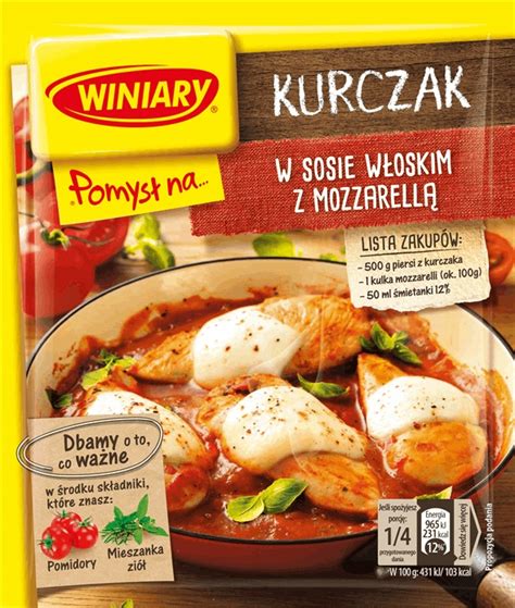 WINIARY POMYSŁ NA KURCZAKA W SOSIE WŁOSKIM Z MOZZA 9173463062 Allegro pl