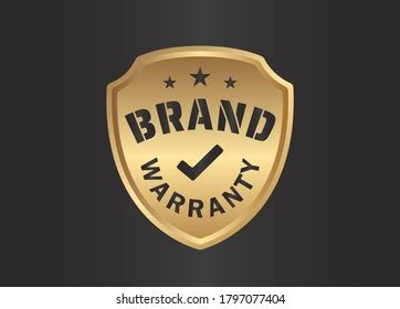 12 Year Warranty Gold Shields On Stock Vector Royalty Free 1797299554