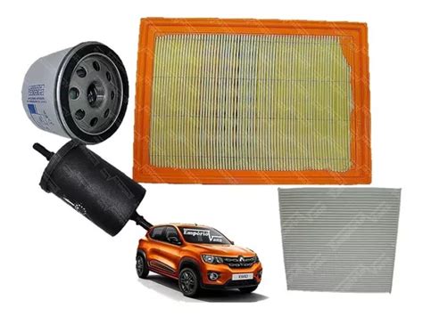 Kit Filtros Renault Kwid Ar Oleo Combustivel E Cabine