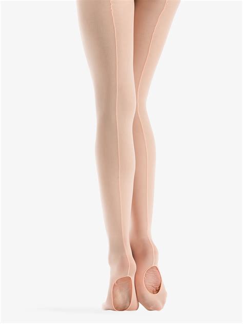 Womens Professional Seamed Mesh Convertible Tights Adult Convertible Tights American