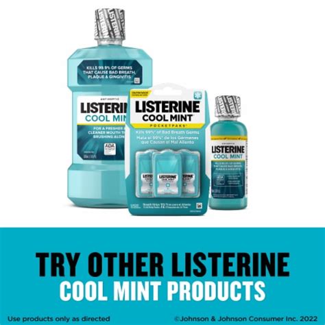 Listerine Pocketpaks Cool Mint Flavor Portable Breath Strips For Bad