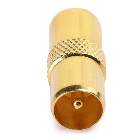 Buy 1stec Single Gold Plated Male To Male Coax Tv Cable Gender Changer