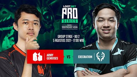 LIVE Dota 2 Army Geniuses Vs Execration Bo 2 BTS Pro Series