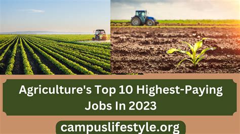 Agricultures Top 10 Highest Paying Jobs In 2023 Campus Lifestyle