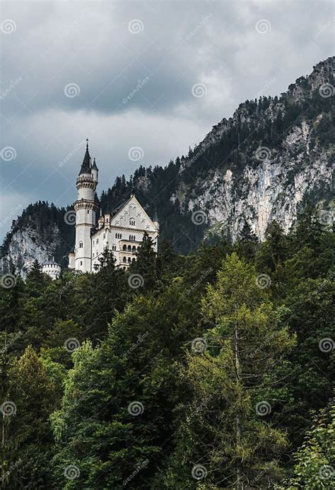 Vertical Shot View From The Village Of Hohenschwangau On The