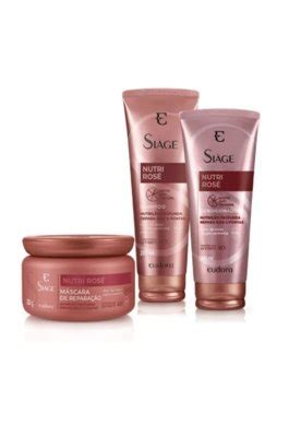 Kit Siàge Nutri Rosé Shampoo Condicionador Máscara Eudora Compre