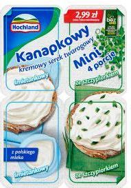 Hochland Kanapkowy Mini Serek Twarogowy Śmietankowy I Ze Szczypiorkiem