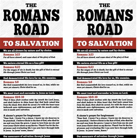 Printable Roman Road To Salvation