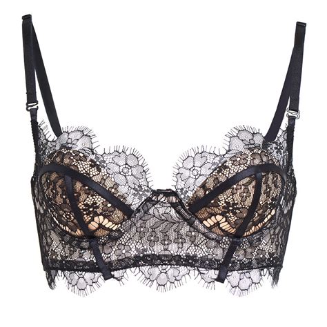 Seduction Black Lace Balconette Bra Akiko Ogawa Lingerie