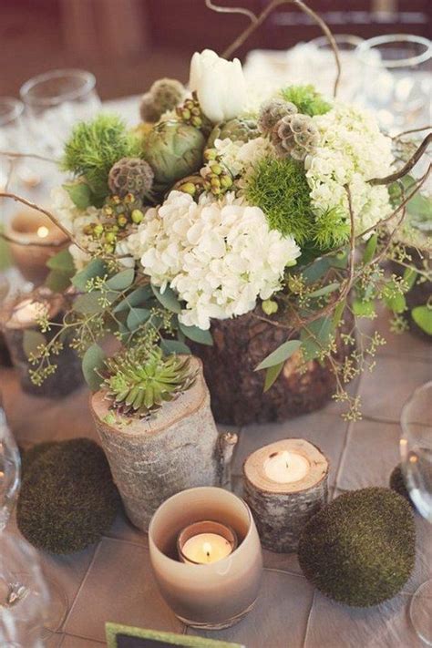 20 Rustic Wedding Centerpieces With Bark Container 2537163 Weddbook