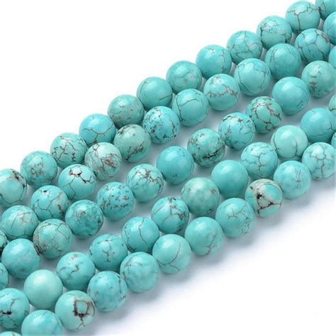 Blue Green Jade Beads Round Natural Gemstone Beads Sold By Etsy