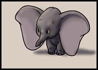 How To Draw Disney S Dumbo Cartoon Characters Drawing Tutorials