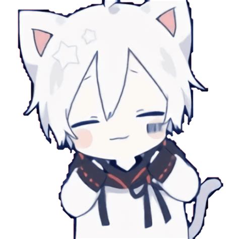 Sticker Maker Cute Cat Boy White