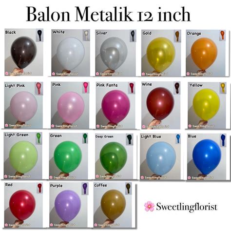 Jual Balon Latex Metalik 12 Inch Ecer Per Pcs Shopee Indonesia