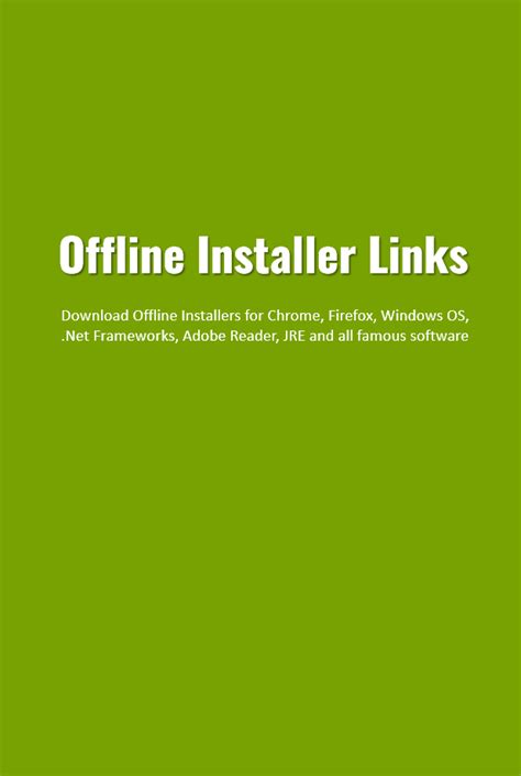 offline installer links  chrome firefox windows adobe